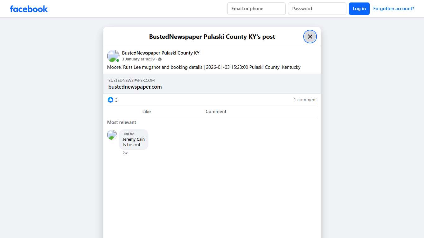 Moore, Russ Lee... - BustedNewspaper Pulaski County KY Facebook